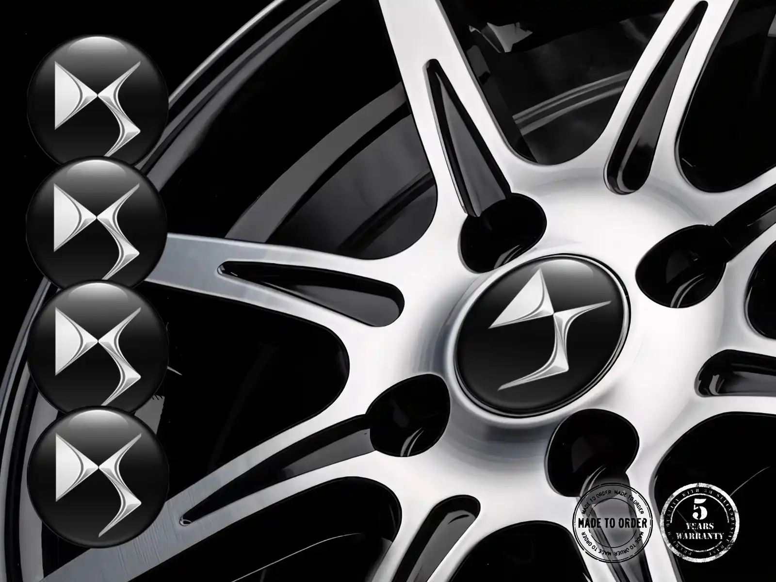 Citroen Wheel Emblem Edition Premium Domed Stickers
